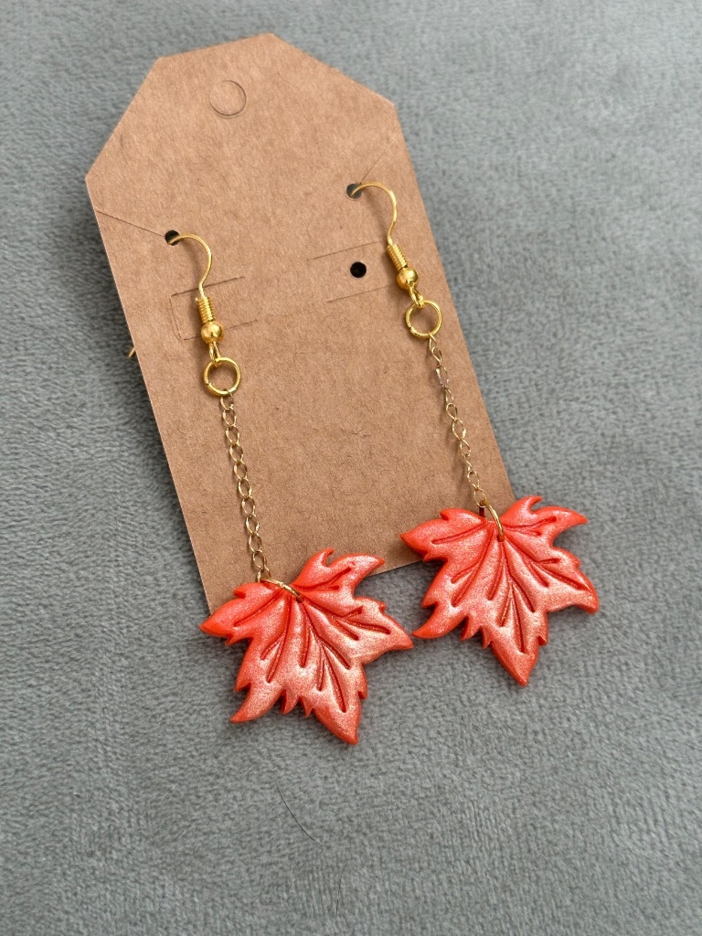 Fall Leaf | Handmade Lightweight Polymer Clay Hypoallergenic Earrings